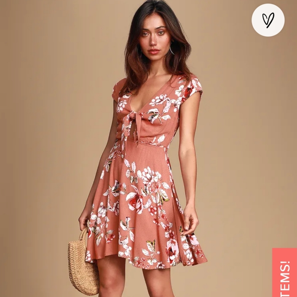 Lulus Floral Tie Dress
